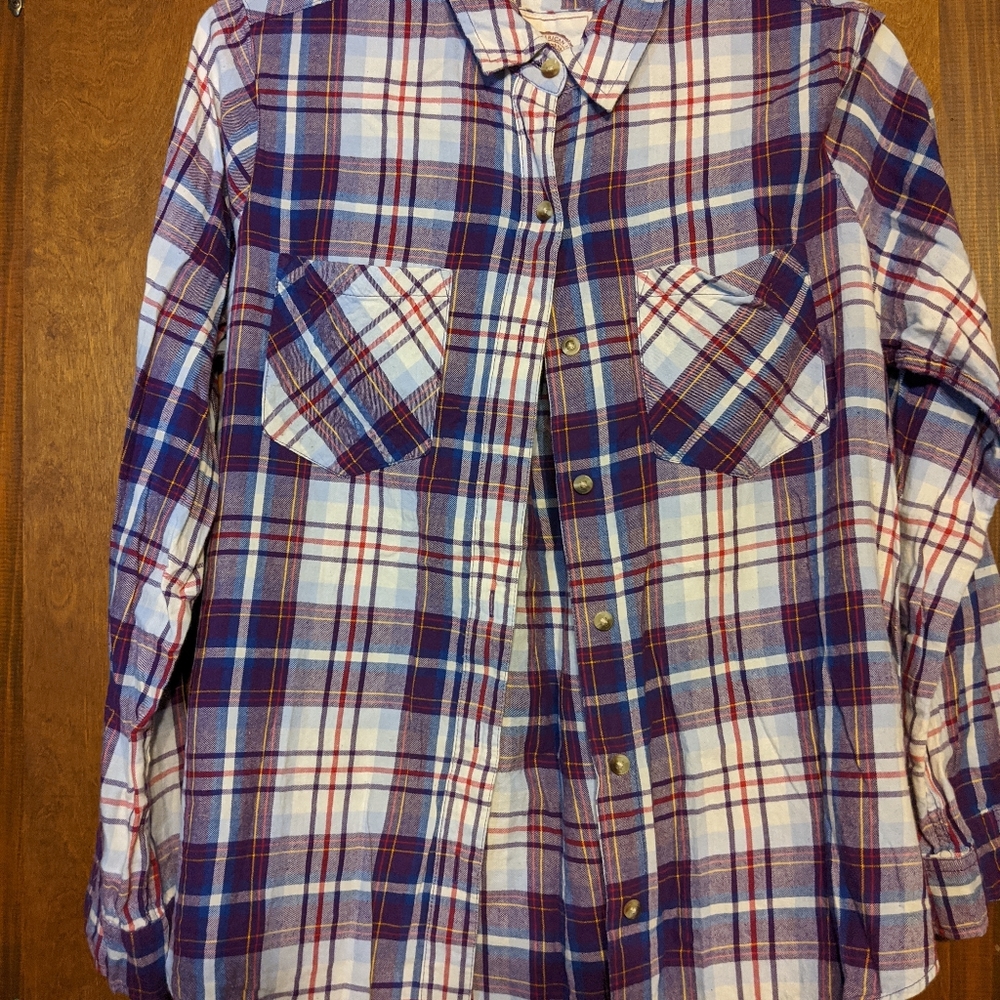 Plaid button down shirt